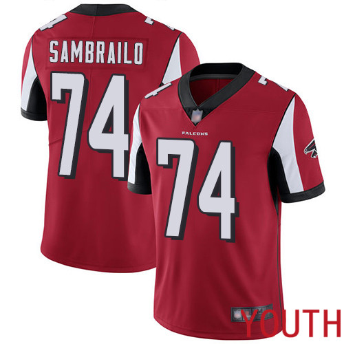 Atlanta Falcons Limited Red Youth Ty Sambrailo Home Jersey NFL Football #74 Vapor Untouchable
